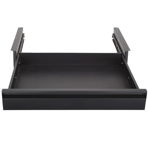Under Desk Drawer For Desk 23.5 in, Pull out Storage Organizer with Slide Extension Mounted Under Flat Wooden Table or Workbench, Carbon Steel Hidden Desk Drawer