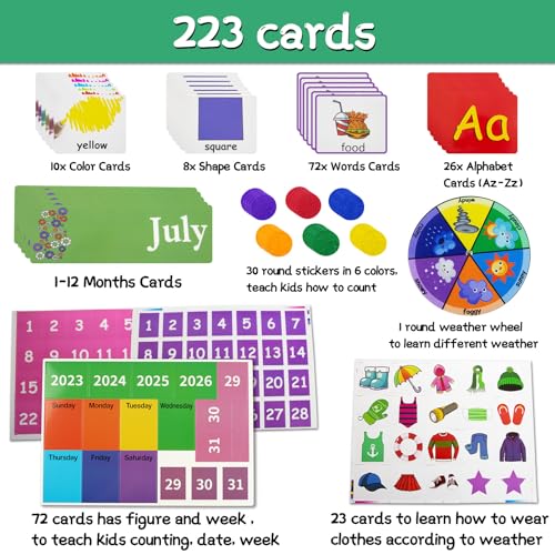 Classroom Circle Time Pocket Chart with Calendar & Weather Learning Center
