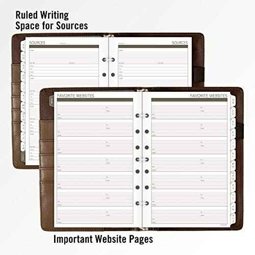 AT-A-GLANCE Day Runner Harrison Phone and Address Book, Directory, 5-1/2" x 8-1/2", Size 4, Brown (1124-0286)