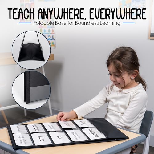 Essex Wares Tabletop Pocket Chart Stand - 13x17 inch Double-Sided, Black, Variation 1