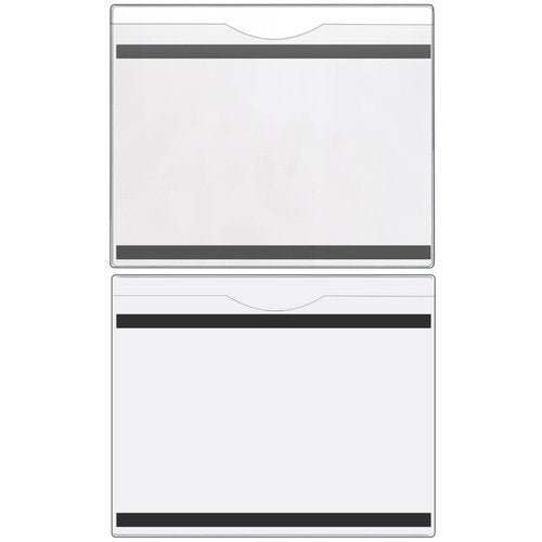 StoreSMART - File Jacket with Magnetic Back - 5-Pack - Clear Plastic - Heavy Duty - FJ85STCM-5