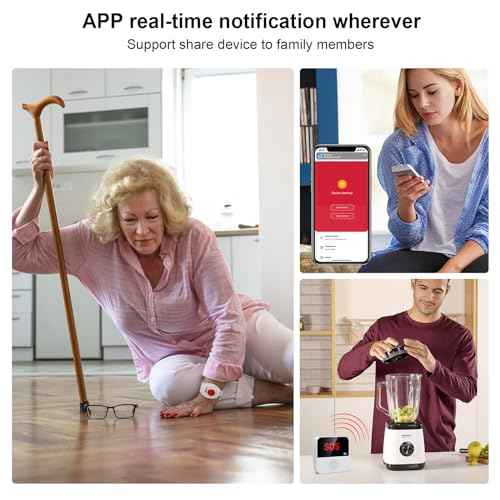 WiFi Pager, Caregiver Pagers Life Alert Systems for Seniors no Monthly Fee, 1 Receiver and 1 SOS Panic Button & 1 Watch Pager, Compatible with Tuya Smart/Smart Life APP