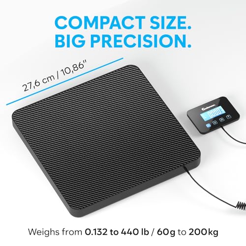 Digital Parcel Scale 200kg/440lb with Hold & Tare Function - Adamson