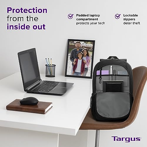 Targus 15-16 Inch Classic Laptop Backpack - Fits Most Laptops up to 16", Padded Travel Backpack for Business Commuters, College, and Travel (TBB943GL)
