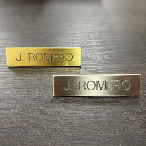 Custom Engraved Silver Metal Name Badge with Secure Clutch Attachment
