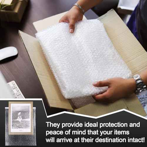 100 Pcs 5 Sizes Clear Bubble Bags Self Adhesive Bubble Cushioned Pouches Double Walled Shockproof Clear Cushioning Wrap Bags for Packing Moving Shipping and Storage