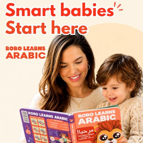 Arabic Sound Book for Kids - Bilingual Alphabet & Nursery Rhymes, Baby & Toddler Learning Toy