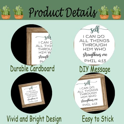 Green Prayer Board Kit with Eucalyptus Cross Decorations - Christian Gift, Wall Art Supplies for Home, Church, Office (180 pcs)