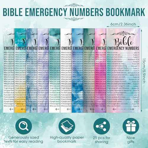 200 Sets Christian Gifts Bulk Bible Emergency Numbers Religious Bookmarks Bible Verse Pens Religious Gifts for Church Sunday School Operation Christmas Bulk Items Christian Party Favors