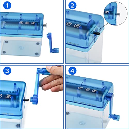 JIKIOU Portable Hand Paper Shredder - Compact Manual Office & Home Security