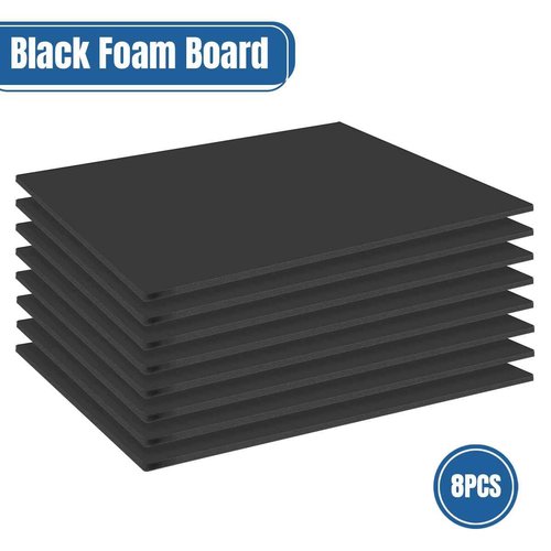 8PACK Black Foam Board for DIY Projects 24x36×3/16 inches,5MM Poster Board High Quality Blank Board Perfect for Arts Crafts School Projects Presentation Displays