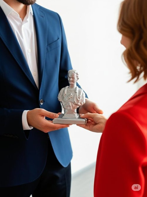 Resin 14 Compartments Ides of March Pen Holder - Resin Julius Caesar Ides of March Pen and Pencil Holder - Julius Caesar Funny Bust Statue - Pen for Desk Teacher Office Organizers - Gift,Decor. (GRAY)