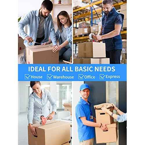 JARLINK Clearer Packing Tape 18 Rolls, Heavy Duty Packaging Tape for Shipping Packaging Moving Sealing, 2.7mil Thick, 1.88 inches Wide, 60 Yards Per Roll, 1080 Total Yards
