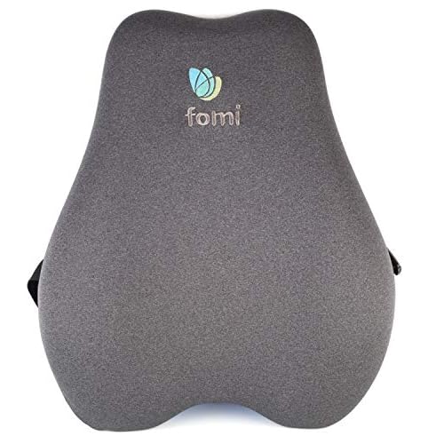 FOMI Extra High Back Lumbar Support Pillow | Thick Thoracic Foam Pad for Car, Home, Office, Gaming Chair, Wheelchair, Recliner | Sciatica, Tailbone Pain Relief | Upper Lower Backrest, Posture Aid