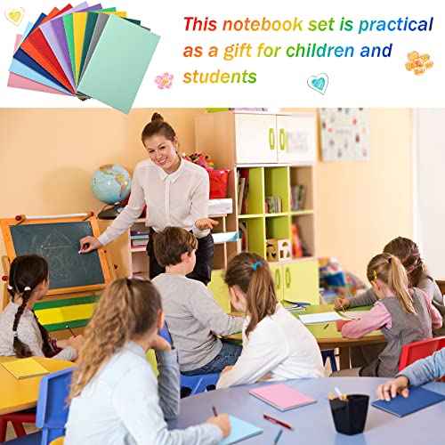 100 Pack Mini Notebooks Colorful Journals Notebooks Small Pocket Notebook Set Mini Journal Memo Notepads Lined Notebook for Kids Office Supplies School Supplies, 3.5 x 5.5 Inch, 24 Sheets/ 48 Pages