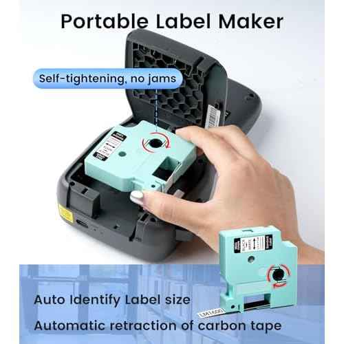 Vixic Label Maker Machine with-Tape, Rechargeable Label Makers Portable with Keyboard, LM1600 Heat Shrink Label Maker Waterproof-Labels, Cable Wire LabelMaker Labeler for Industrial Office Network