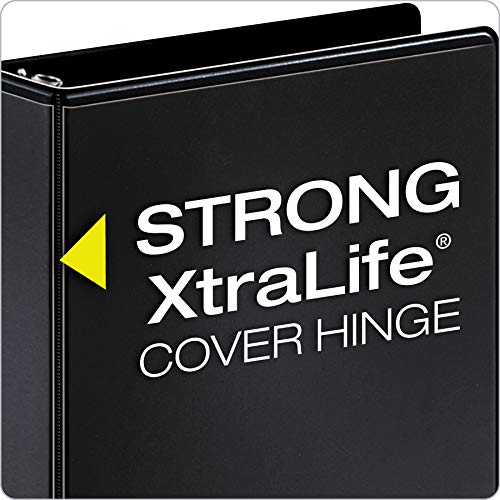 Cardinal 1-Inch Black Presentation View 3-Ring Binder | 4 Pack, Holds 225 Sheets