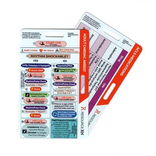 Advanced Cardiac Life Support (ACLS) Badge Buddy ? 2-Card Set | Quick Reference Guide for Emergency & Critical Care | Horizontal & Vertical Compatible