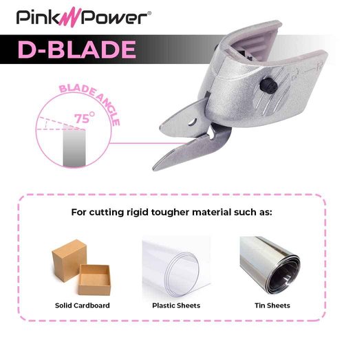 Cardboard and Metal Replacement Blade for Pink Power HG2043 3.6V Lithium Ion Pink Cordless Electric Scissors (PPD Blade : 5 Pack)