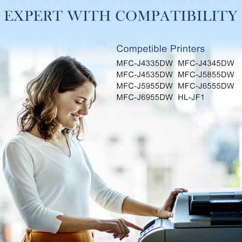 LC406XL Ink Cartridges Compatible for Brother LC 406XL 406XL for MFC-J4335DW MFC-J5855DW MFC-J6555DW MFC-J4535DW MFC-J6955DW MFC-J4345DW MFC-J5955DW Printers (4 Pack, Black Cyan Magenta Yellow)
