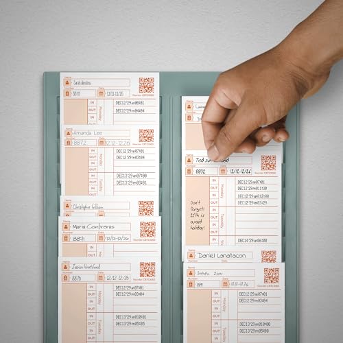 uPunch 100 Time Cards for CR1000 Digital Time Clock and Date Stamp