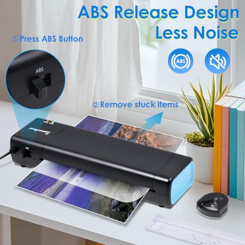 90 Seconds Fast preheat,SpeedLami 4 in 1 Laminator Machine,Home laminator,A4 Laminating Machine Hot & Cold with Paper Trimmer & Corner Rounder,9 Inch Thermal Laminator Machine for Home Office