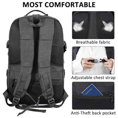 MATEIN 17 Inch Laptop Backpack, Large Military Tactical Backpack for Men TSA Approved, Water Resistant Work Day Pack Computer Bag, Travel Laptop Carry on for Camping Hiking