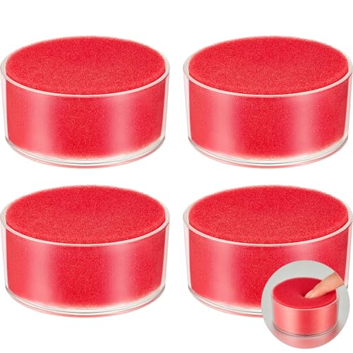 Outus 4 Pcs 3-Inch Sponge Cup Moistener for Money Counting and Document Sorting