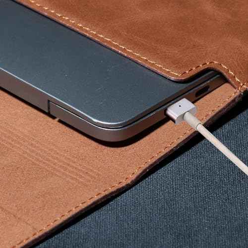 Leather Laptop Sleeve 13 Inch Compatible with MacBook Air M4 M3 M2 M1 2025-2018£¦MacBook Pro M2 M1 2025-2016,Wear-Resistant and Scratch-Resistant Protective Case Cover,Brown