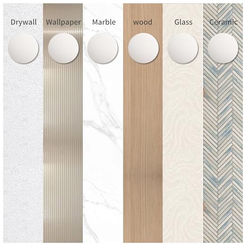 ZJWZLG White 3.14" Door Knob Wall Protectors, 8-Pack – Self-Adhesive Stoppers