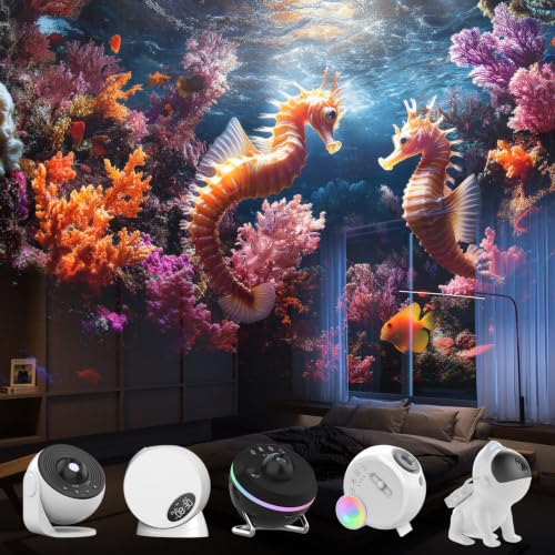 Rusoso Galaxy Projector Discs 6-Pack Replacement Ocean Scenes HD for Night Light Starry Sky