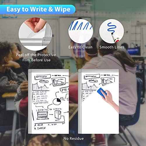 maxtek Mobile Dry Erase Board ? 40x28 inches Magnetic Portable Whiteboard Stand Easel White Board Flipchart Easel Board with 25 Sheets Paper Pad for School Supplies