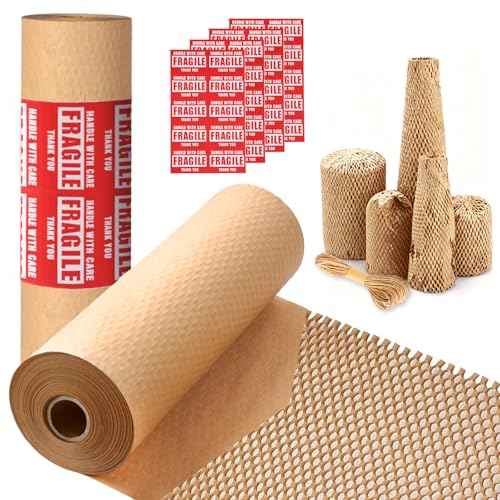 Callica 12" x 200ft Honeycomb Packing Paper Eco-Friendly Bubble Wrap Alternative