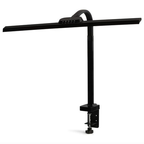 BARMIKA Bright Office Desk Lamp with Clamp, Dimmable LED Workbench Light with Touch Control, Adjustable Arm, Smart Architect Lamp for Desk, Tall Clamp Light for Office, Computer Monitors, Black