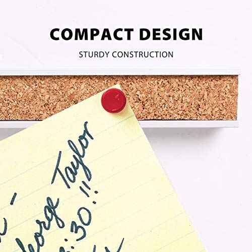 Corksidol Bulletin Bar Strip, Cork Board, Cork Strips, 36" x 1", Classroom, Office, Walls, Cubicle, Aluminum Frame,2 Pack, Silver