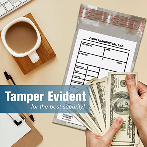 BankSupplies 6 x 9 inch Tamper-Evident Cash Transmittal Bags (Case of 100)