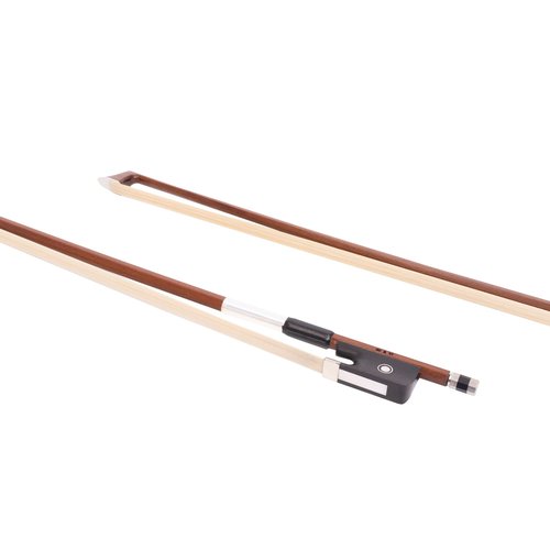 MI&VI AB-510 Brazilwood Viola Bow for 14"-17" Violas (Full Size) with Ebony Frog | Octagonal Silver Mount | Well Balanced | Light Weight | Mongolian Horse Hair - MIVI Music