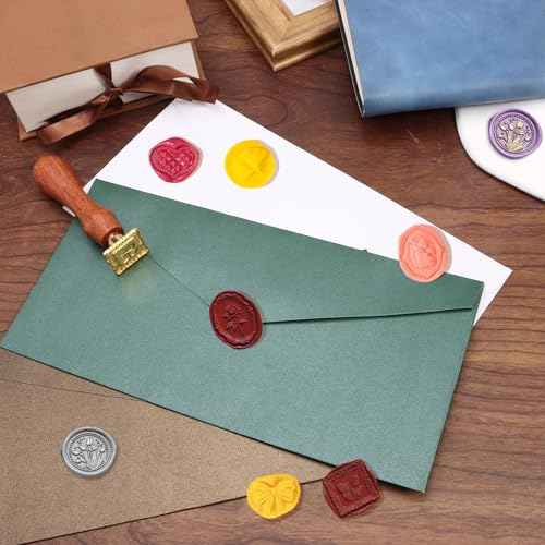 Wax Seal Stamp Kit, 21Pcs Draupnir Wax Stamp Seal,Vintage Classic Sealing Wax Stamp Head with Wooden Handle for Party Wedding Invitation Cards Envelopes Gift Wrapping Letter (20 Patterns)
