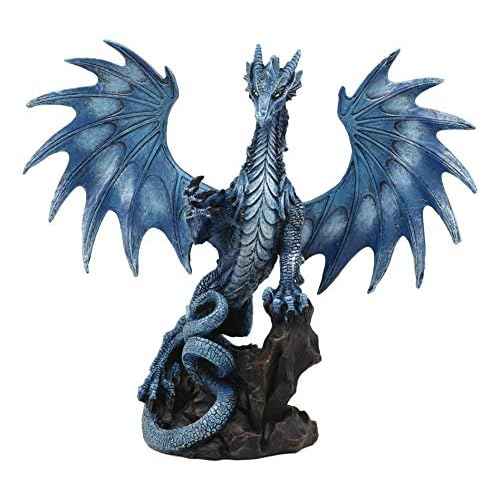 Ebros Sea Blade Ruth Thompson Dragon Statue with Letter Opener Dagger Sword 11.75" Tall Dragon Blade Series Collection Nautical Coastal Ocean Behemoth Creature Medieval Fantasy Dungeons And Dragons