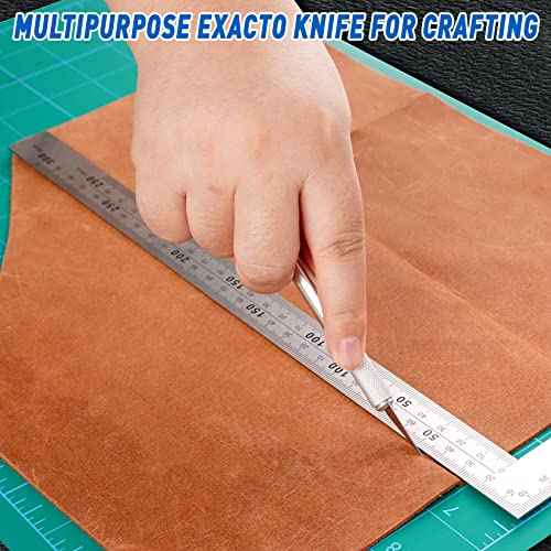 DIYSELF 100 PCS Exacto Knife Blades, SK5 Carbon Steel #11 Exacto Blades Refill Craft Art Knife Replacement Blade with Storage Case for Craft, Hobby, Scrapbooking, Stencil
