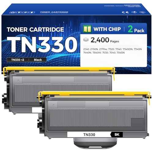 TN330 Toner Cartridge Black 2-Pack Replacement for Brother TN-330 TN360 TN-360 Compatible with Brother DCP-7040 DCP-7030 MFC-7840W HL-2140 MFC-7340 MFC-7440N HL-2170W HL-2150N 7045N Laser Printer Ink