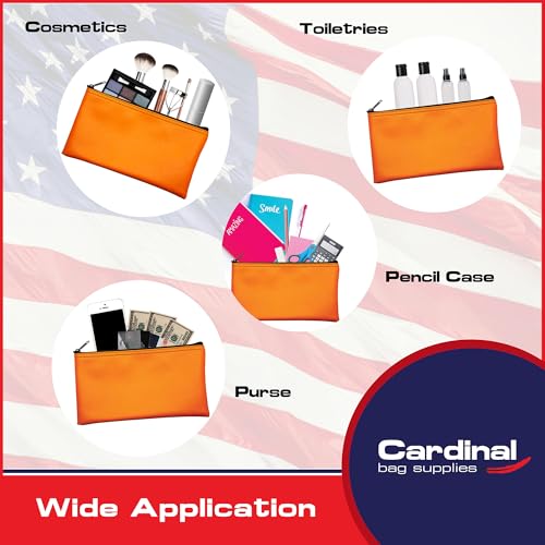 Cardinal Orange Multi-Purpose Zipper Bag 11 x 6 Inch