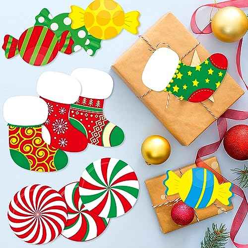 76 Pcs Christmas Cutouts Christmas Decorations Candy Cutouts Xmas Bulletin Board Decor for Classroom Xmas Stocking Wall Cutout Holiday Party Decor Decorations for Home Classroom