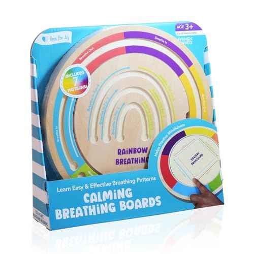 Open The Joy - Calming Breathing Boards for Kids and Adults, Mindfulness and Relaxation Tools - Ages 4 and Up