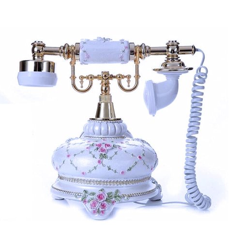 TelPal Rotary Dial Telephone Retro Old Fashioned Landline Phones with Classic Metal Bell,Corded Phone for Home and Decor