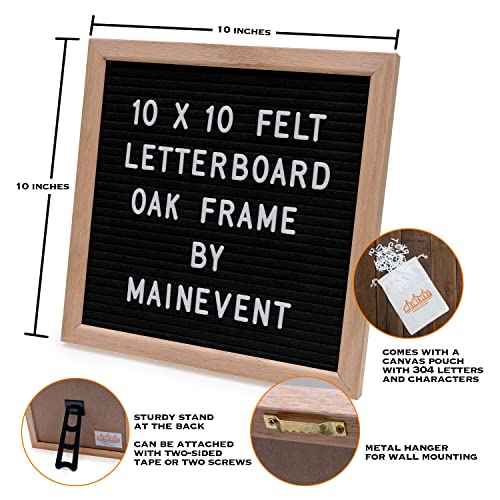 Wooden Felt Letter Board Precut, Wifi Sign, Changeable Baby Announcement Board w/Pre-Cut Letters Numbers Symbols 10x10 Inch