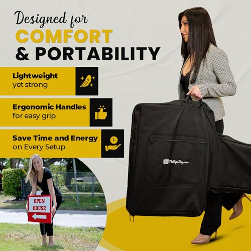 Heavy-Duty Real Estate Sign Organizer Bag for 18x24 Signs with Stakes