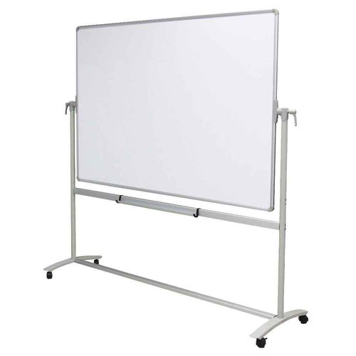 VIZ-PRO Double-Sided Non-Magnetic Office Whiteboard/Mobile Easel, 60 x 36 inches, Steel Stand
