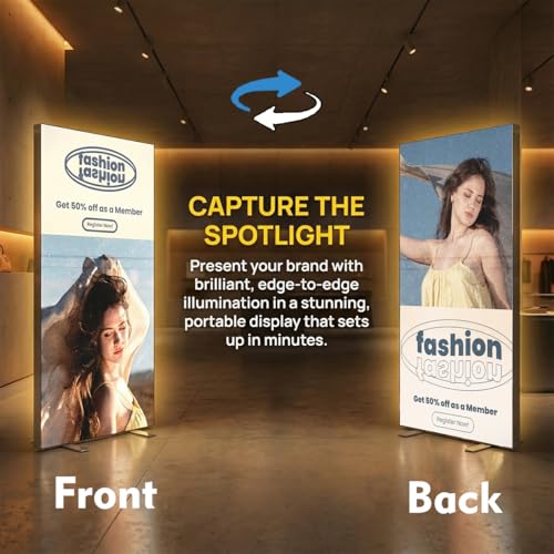 NEWSANDOR Customizable Double-Sided LED Lightbox 40x80" Farm & Banner Display