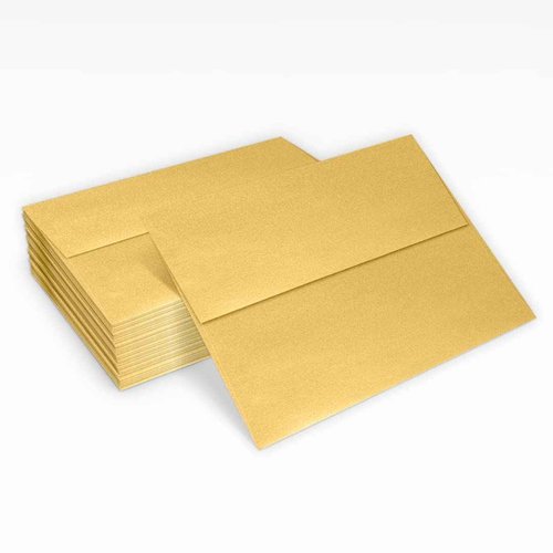 LUXPaper A7 Invitation Envelopes | Peel & Press | 5 1/4" x 7 1/4" | Gold Metallic | 80lb. Text | 250 Qty